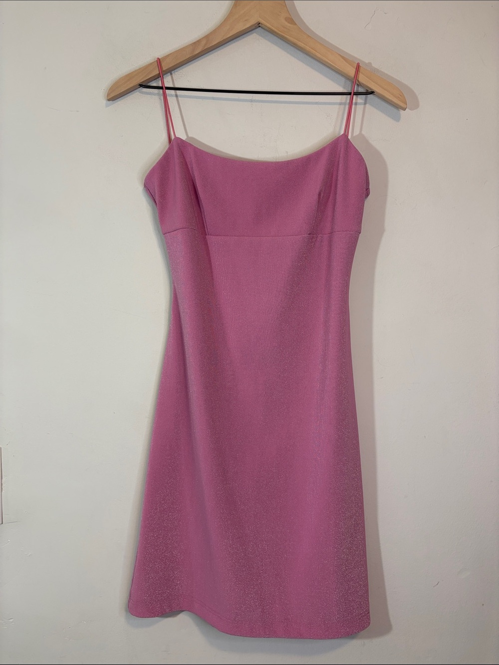NWT Deadstock Y2K City Triangles 2000s Homecoming Sparkle Pink Stretch Open Back